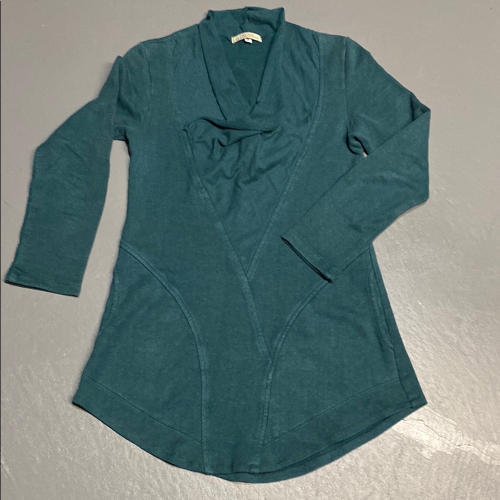 Prairie Underground Teal Cowl Neck Top